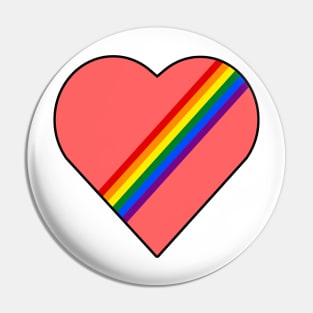 Love Heart Pride Rainbow Pin