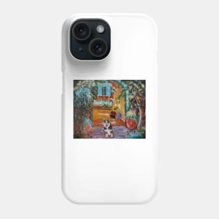 Corgi in the Courtyard Phone Case