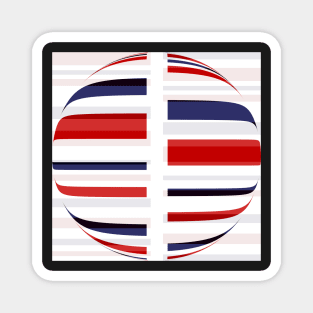 A striped globe Magnet