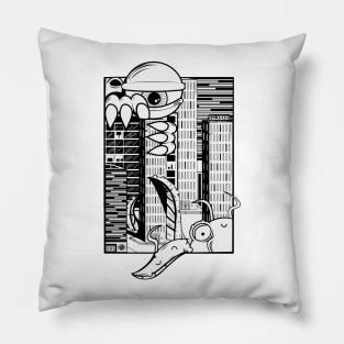 invasion city Pillow