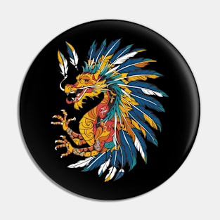 Beautiful native American dragon Pin