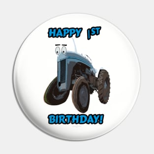 Happy 1st birthday tractor design Pin