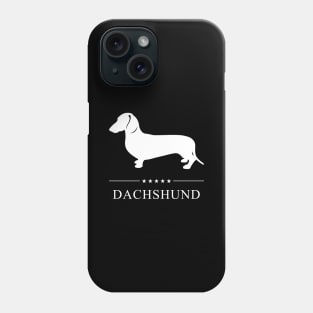 Smooth Dachshund Dog White Silhouette Phone Case