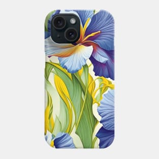 Blue Irises Field Pattern Phone Case