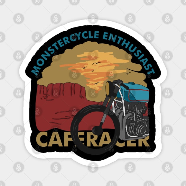 Adventure caferacer Magnet by hendijulyandi