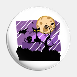 Purple Halloween design Pin