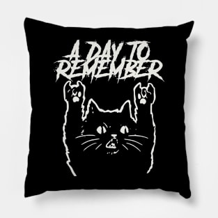 a day to and the cat Pillow