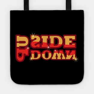 up side down red wave Tote