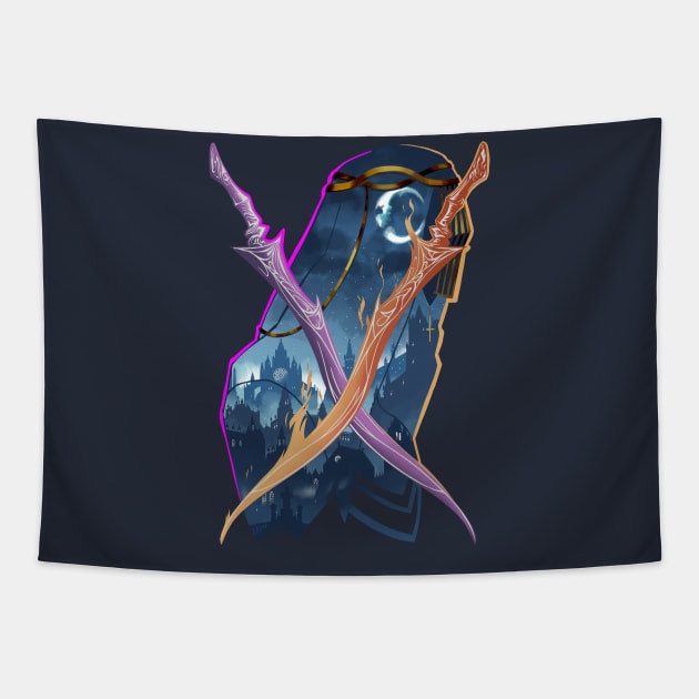 Curse of the Boreal Dancer Tapestry by njonestees