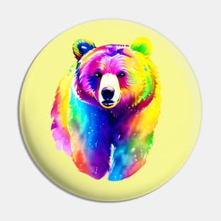 Momma Bear with Yellow Background Pin