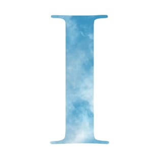 Clouds Blue Sky Initial Letter I T-Shirt