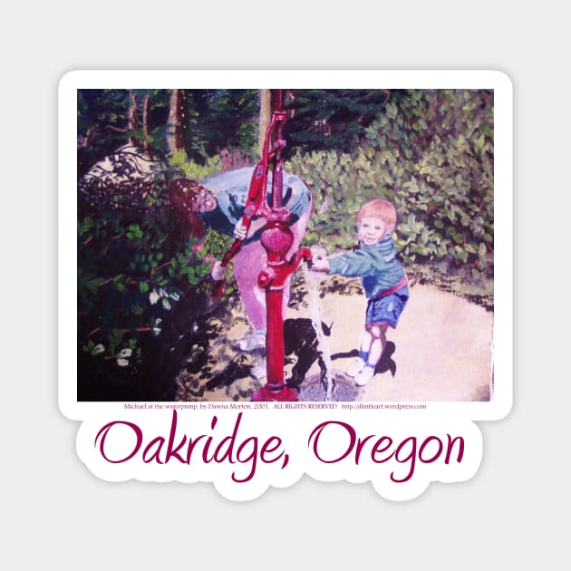 Oakridge, Oregon T-shirt Magnet by DlmtleArt