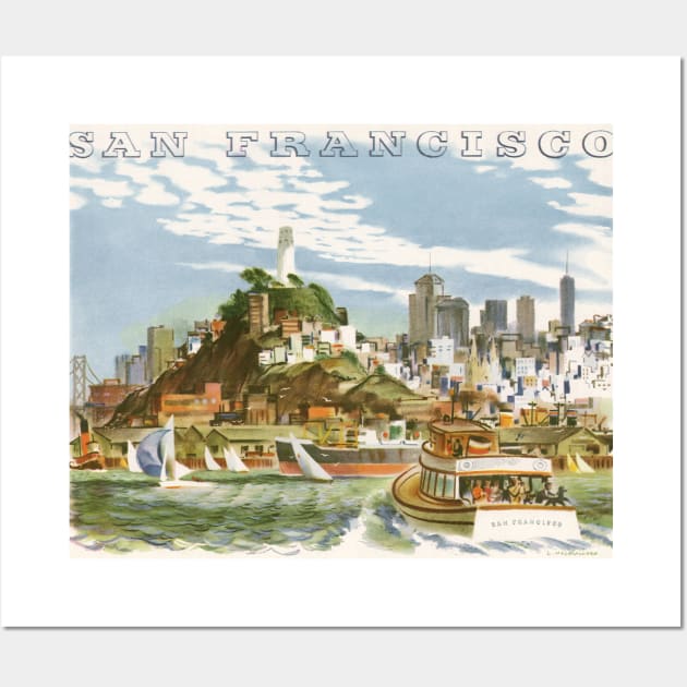 Illustration San Francisco - Vintage Travel Poster