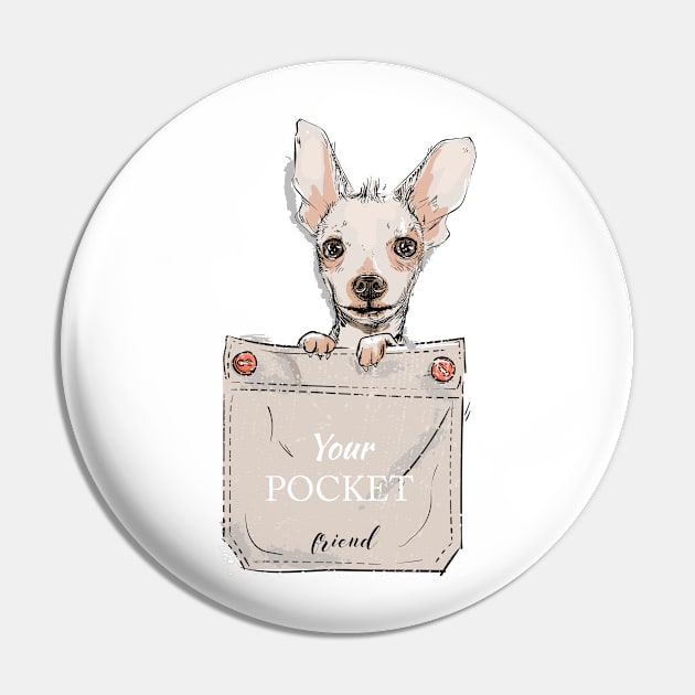 Pocket Dog 3 Pin by EveFarb