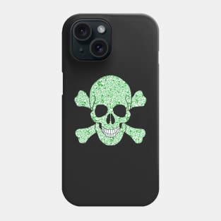 Shamrock And Swirls Pirate Skull And Crossbones Phone Case