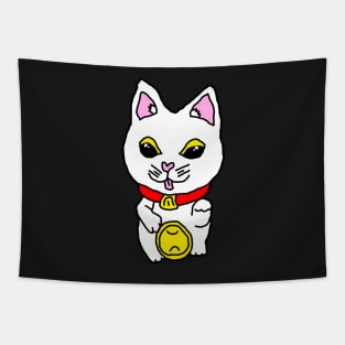 Lucky Cat Haku Tapestry