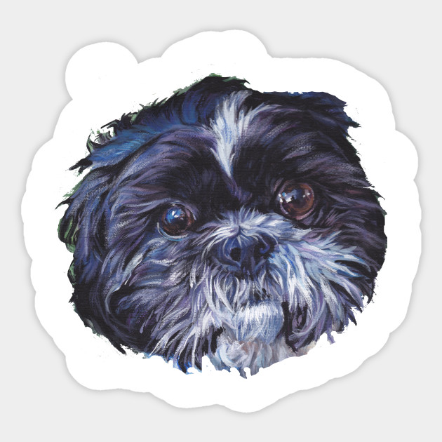 Shih Tzu Fine Art Painting Shih Tzu Sticker Teepublic