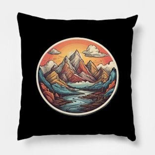 Mountain Vintage Since Established Fauna Woods Pillow