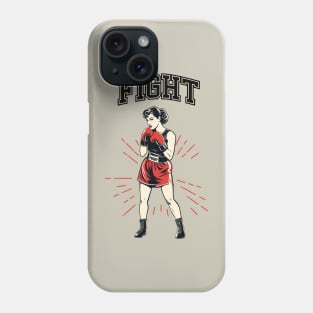 Fight! Retro Woman Boxer Phone Case