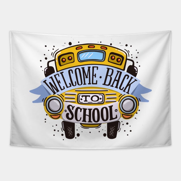 Welcome Back To School Tapestry by Mako Design 