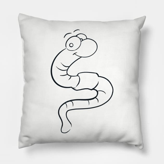 Worm Shirt Pillow by Illoostrader