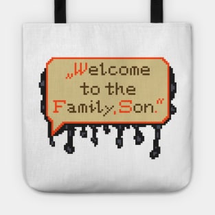 Resident Evil 7 Jack Quote Pixel Art Tote