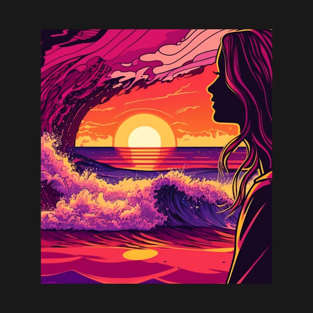 Surfer Girl Sunrise by HuseLax Store 
