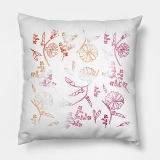 lowkey lesbian flower pattern Pillow