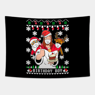 Birthday Boy Christmas Sweater. Funny Christmas Sweater 2020. Tapestry