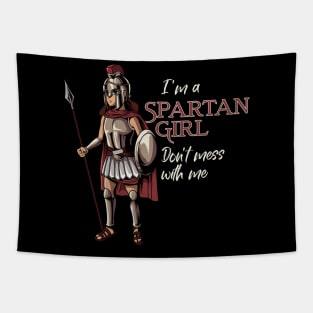 Sparta Warrior - I am a Spartan girl Tapestry