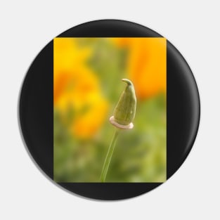 California Poppy Bud Pin