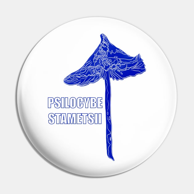 Psilocybe Stametsii Mushroom Pin by DaveDanchuk