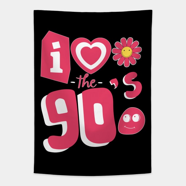 i love the 90s vibes Tapestry by chems eddine