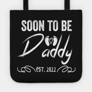 Soon To Be Daddy Est 2022 Funny Pregnancy Tote