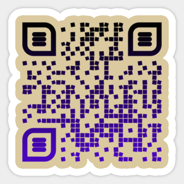 Rick Rolled Qr Code Design Rick Rolled Aufkleber Teepublic De
