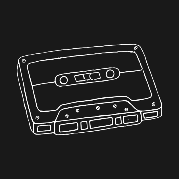 Cassette Tape Outline - White by AlexisBrown1996