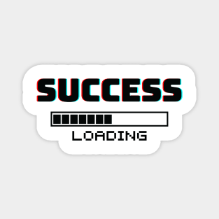 Success Motivational Loading Bar Success Essential Black Themed Magnet