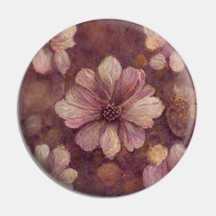 Vintage looking flowers in faded pastel purples Pin