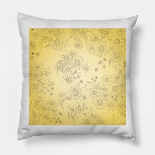 Sunflower Pattern Pillow