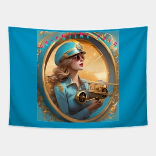 Galentine gal pilot Tapestry