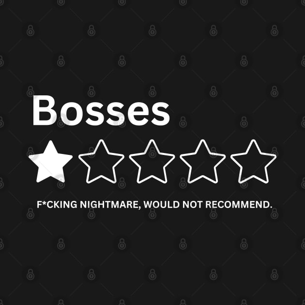 I Hate My Job Anti work Funny Office Humor Boss One Star Review Rating by Bennybest