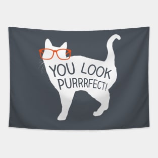 You Look Purrrfect! Cat Shirt Tapestry