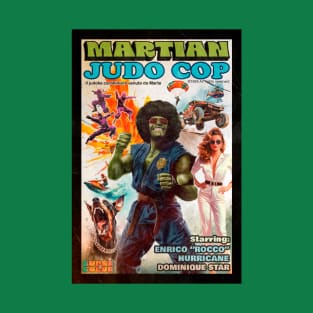 Martian Judo Cop, retro VHS design T-Shirt