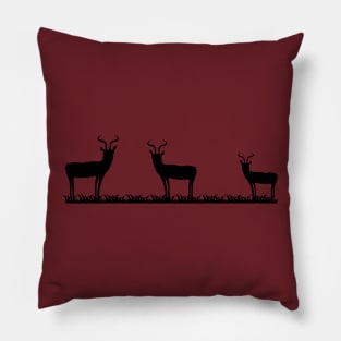 Antelope silhouette Pillow