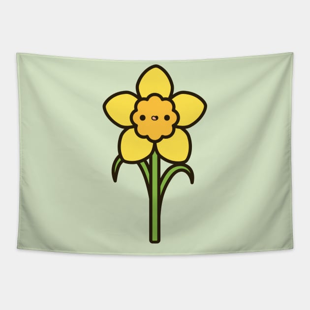 Happy daffodil Tapestry by peppermintpopuk