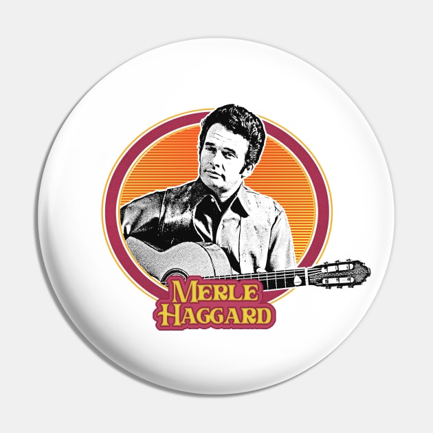 Merle Haggard /\/ Retro Country Music Fan Design Pin by DankFutura