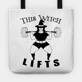 This witch Lifts Powerlifter witch Funny Halloween Gym Tote