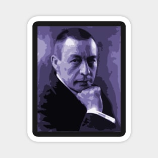 Sergei Rachmaninoff Vector Art Portrait Magnet