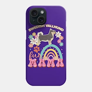 Swedish Vallhund Fur Mama, Swedish Vallhund For Dog Mom, Dog Mother, Dog Mama And Dog Owners Phone Case