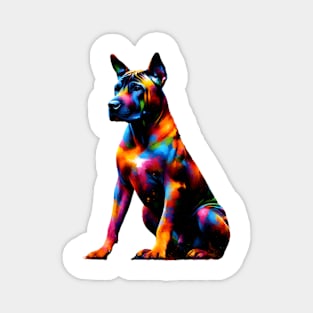 Thai Ridgeback in Colorful Artistic Splash Expression Magnet